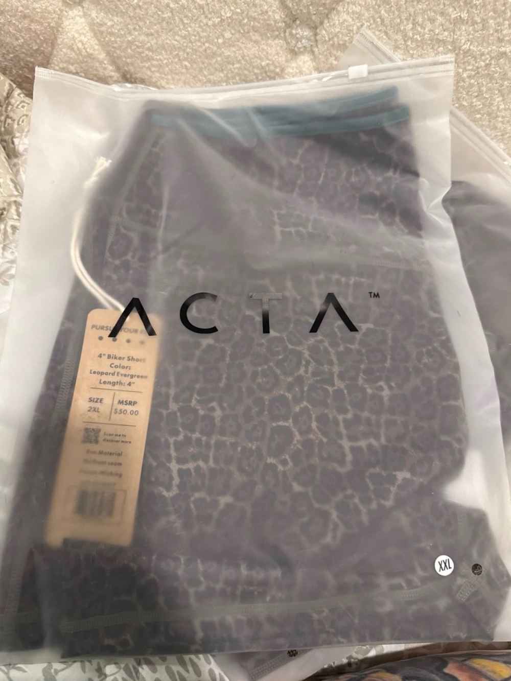 ACTA Leopard Evergreen Athletic Bike Shorts - Women's